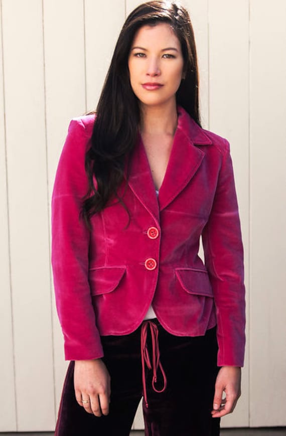 hot pink suit jacket womens