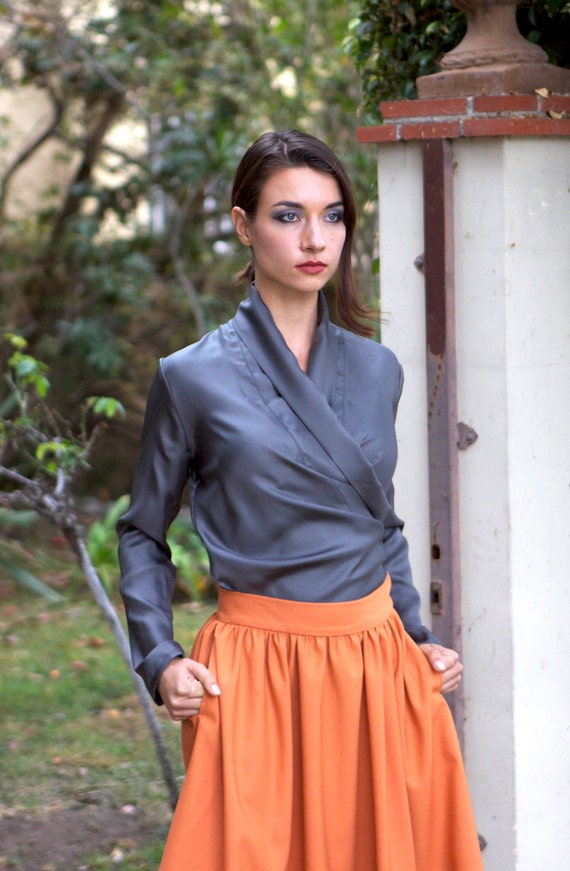 kimono wrap blouse