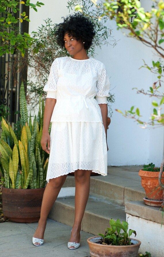 White eyelet shirt cheap