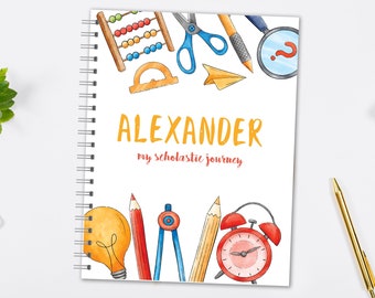 School Memory Book, Personalized School Book, School Years Book, School Journal,  Back to School Gift, Preschool Gift, Graduation Gift