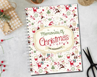 Christmas Memory Book, Family Christmas Journal, Christmas Keepsake Book, Holiday Traditions, Personalized Family Christmas Gift