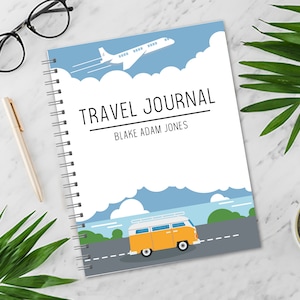 Travel Journal, Personalized Trip Journal, Travel Diary, Vacation Planner, Vacation Journal, Adventure Book, Gift for Traveler