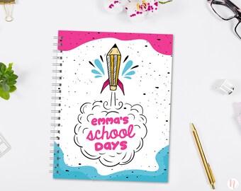 School Memory Book, Personalized School Book, School Years Book, School Journal,  Back to School Gift, Preschool Gift, Graduation Gift