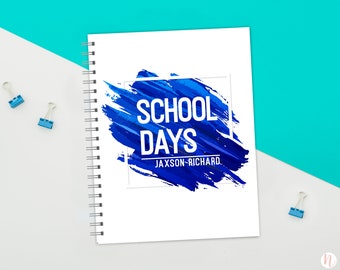 School Memory Book, Personalized School Book, School Years Book, School Journal,  Back to School Gift, Preschool Gift, Graduation Gift