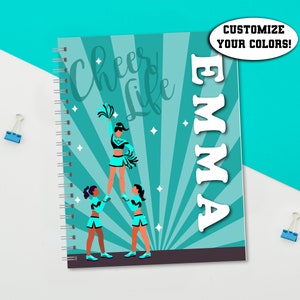 Cheerleading Memory Book, THIRTEEN YEARS, Cheer Journal, Personalized Cheer Album, Cheerleading Gift, Cheer Season Gift, Cheer Notebook