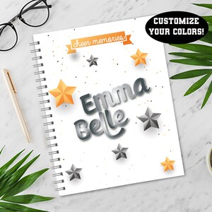 Cheerleading Memory Book, FIVE YEARS, Cheer Journal, Personalized Cheer Album, Scrapbook, Cheerleading Gift, Season Gift, Cheer Notebook