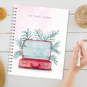 Travel Journal, Personalized Trip Journal, Travel Diary, Vacation Planner, Vacation Journal, Adventure Book, Gift for Traveler