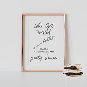Signe Smores pour mariage, signe Smores pour la fête, Lets Get Toasted Sign, Smores Station Sign, Smores Sign, Smores Party Decor, Party Smore