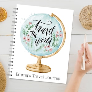 Travel Journal, Personalized Trip Journal, Travel Diary, Vacation Planner, Vacation Journal, Adventure Book, Gift for Traveler
