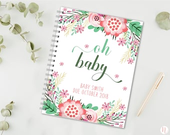 Personalized Pregnancy Journal, Pregnancy Planner, Pregnancy Memory Book, Custom Pregnancy Gift, Gift for Expecting Mom