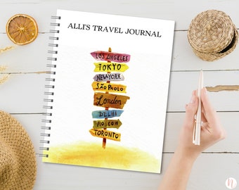 Travel Journal, Personalized Trip Journal, Travel Diary, Vacation Planner, Vacation Journal, Adventure Book, Gift for Traveler