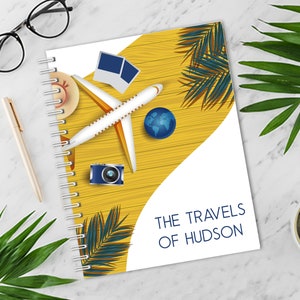 Travel Journal, Personalized Trip Journal, Travel Diary, Vacation Planner, Vacation Journal, Adventure Book, Gift for Traveler