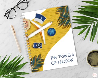 Travel Journal, Personalized Trip Journal, Travel Diary, Vacation Planner, Vacation Journal, Adventure Book, Gift for Traveler