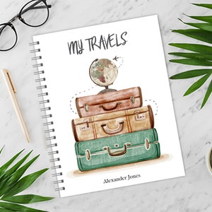 Travel Journal, Personalized Trip Journal, Travel Diary, Vacation Planner, Vacation Journal, Adventure Book, Gift for Traveler