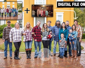 Fügen Sie verstorbene geliebte Menschen zu Foto, Fügen Sie Familie zu Bild, Erinnerung Foto Geschenk, Trauerfall Geschenk, Sentimentales Weihnachtsgeschenk, Familie Weihnachten