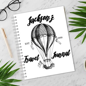 Travel Journal, Personalized Trip Journal, Travel Diary, Vacation Planner, Vacation Journal, Adventure Book, Gift for Traveler