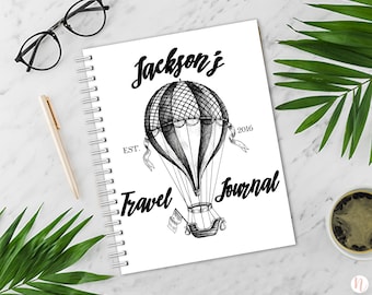 Travel Journal, Personalized Trip Journal, Travel Diary, Vacation Planner, Vacation Journal, Adventure Book, Gift for Traveler