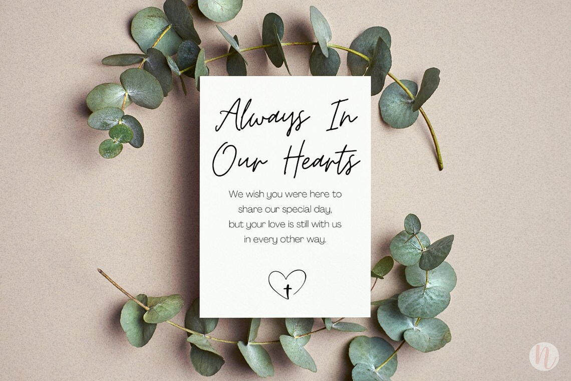 Printable Wedding Memorial Sign Wedding Memory Sign Wedding - Etsy