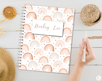 Personalized Baby Book | Pregnancy to First Year Journal | Baby Shower Gift | Newborn Memory Notebook | Baby Milestone Keepsake | Rainbow