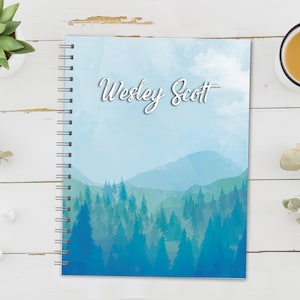 Personalized Baby Book | Pregnancy to First Year Journal | Baby Shower Gift | Newborn Memory Notebook | Baby Milestone Keepsake | Mountains