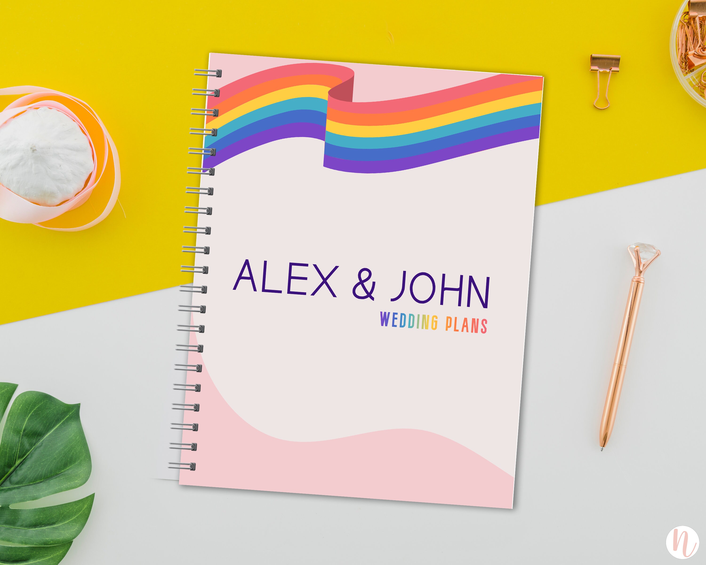 Gay Wedding Planner, Personalized Wedding Book, Engagement Gift for Gay Gay Wedding Planner, Personalized Wedding Book, Engagement Gift for Gay
