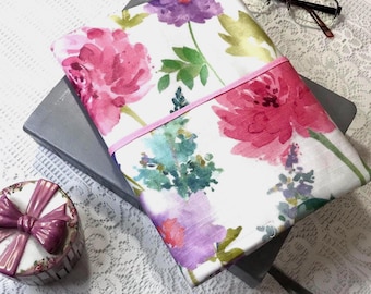 Floral Oilcloth Bible Cover: Waterproof Pocket Wrap - Custom Made