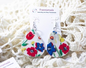 Cath Kidston Oilcloth Earrings: Lightweight Floral Dangles