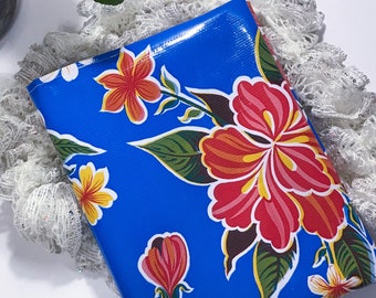 Floral Oilcloth Bible Cover: Custom Fit, Waterproof