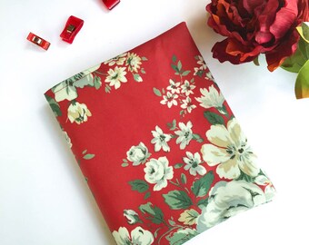 Small Oilcloth Bible Cover for Bible Under 8" Tall, Cath Kidston Hampstead Rose Pattern