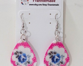 Cath Kidston Oilcloth Drop Earrings: Lightweight Floral Dangles
