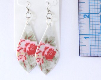 Cath Kidston Oilcloth Earrings: Lightweight Floral Drop Earrings