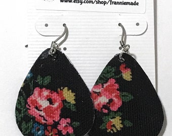 Cath Kidston Oilcloth Drop Earrings: Lightweight Floral Dangles
