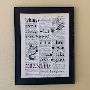 Things aren&#39;t always what they seem in this place, you can&#39;t take anything for granted; Labyrinth quote