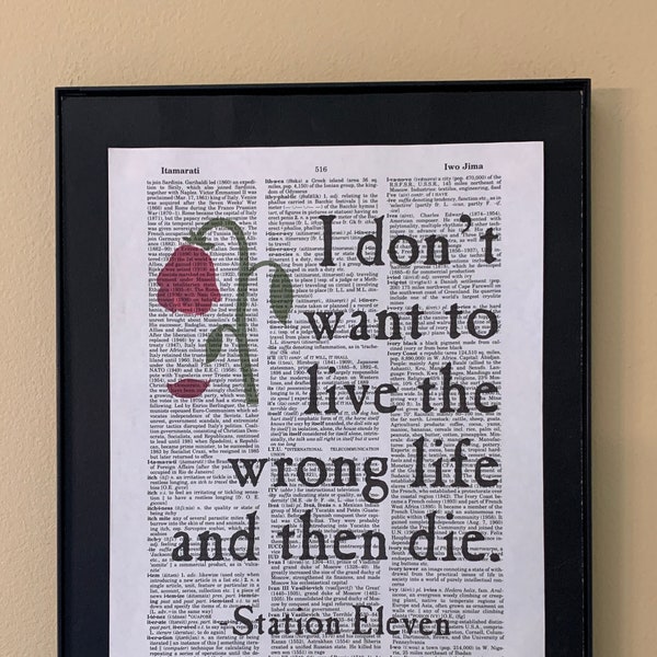 I don't want to live the wrong life and then die; Station Eleven; Gifts for readers; Literary Gift; Librarian gift