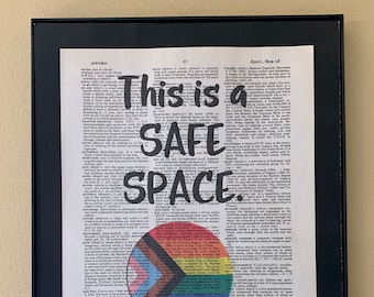 This is a safe space. You are welcome here; Trans rights; LGBTQ; Transgender; Trans; Pride; Classroom Decor; Teacher gift