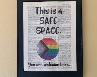 This is a safe space. You are welcome here; Trans rights; LGBTQ; Transgender; Trans; Pride; Classroom Decor; Teacher gift