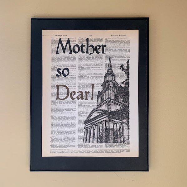 Mother So Dear; Wake Forest University; Wait Chapel; Graduation Gift; Page Art