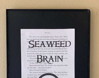 Seaweed Brain; Percy Jackson page; Literary Gift; Camp Half Blood; Library decor; Librarian gift