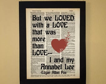 But we loved with a love that was more than love; Edgar Allan Poe; Literary gift; Librarian;