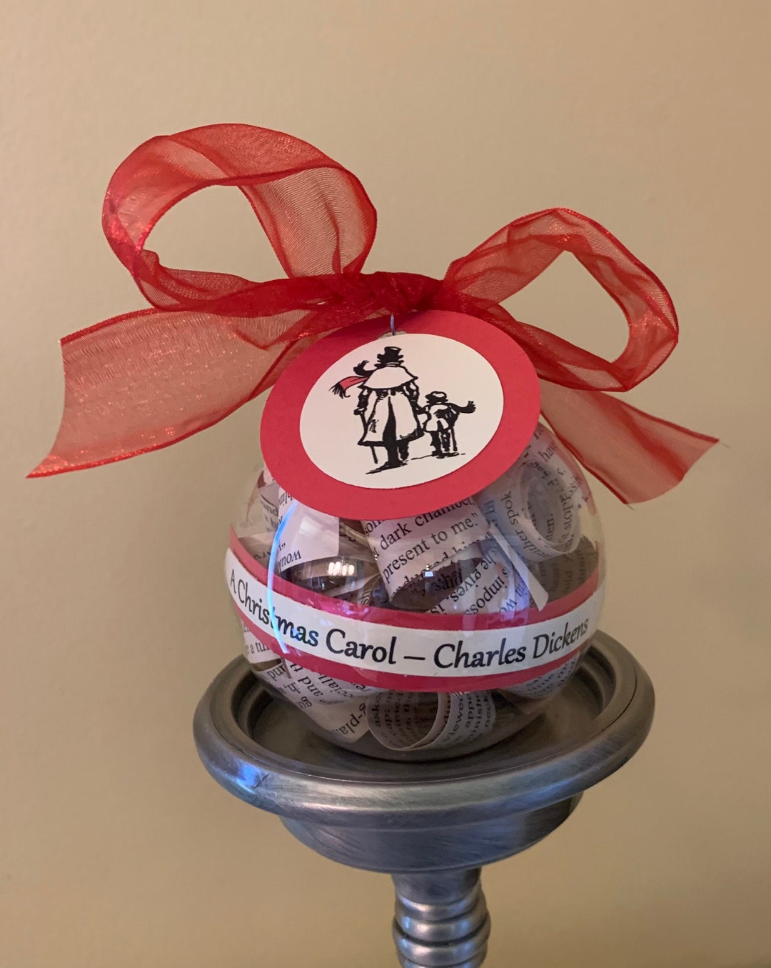 A Christmas Carol Book Ornament Charles Dickens Literary Gifts Gifts