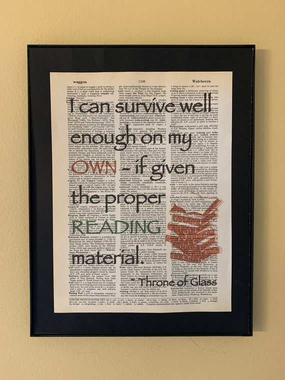 I Can Survive Well Enough on My Own If Given the Right Reading Etsy