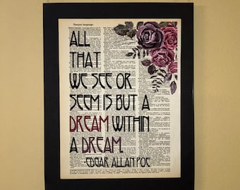 All that we see or seem is but a dream within a dream; Poe; Literary gift; Librarian;