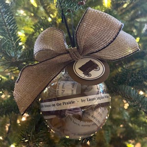 Little House on the Prairie Ornament; Book Ornament; Literary Gifts; Gifts for teachers; Literary Ornament; Librarian Gift