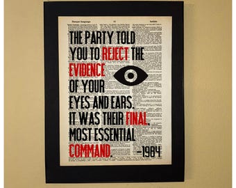 The party told you to reject the evidence; Literary gift; Librarian; 1984