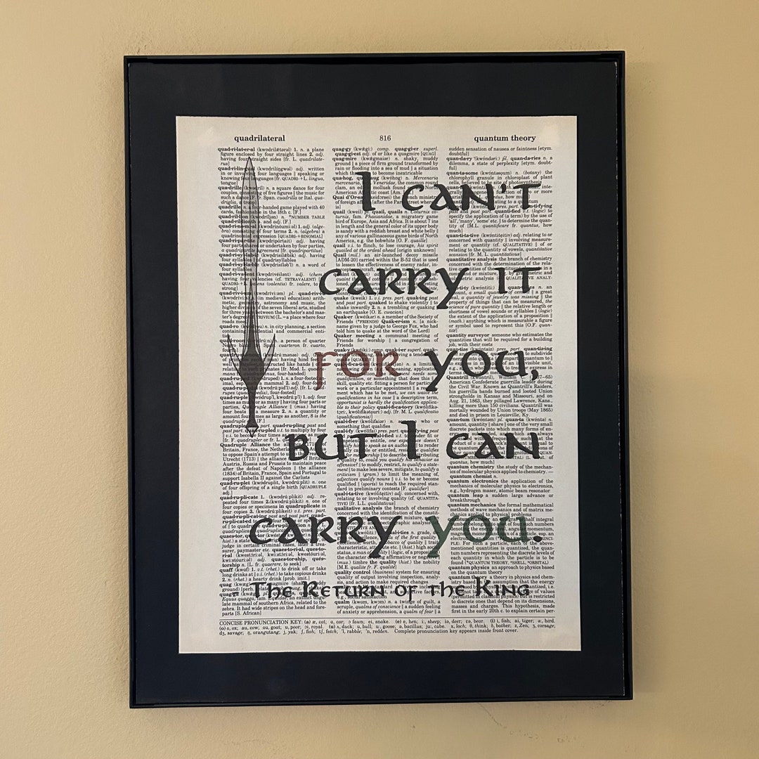 I Can t Carry It For You But I Can Carry You Lord Of The Rings Art i-can-t-carry-it-for-you-but-i-can-carry-you-lord-of-the-rings-art