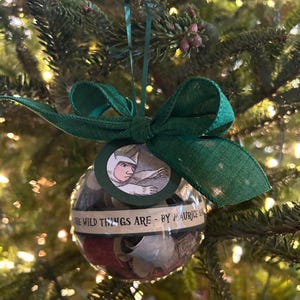Where the Wild Things Are Ornament; Book Ornament; Gifts for Teachers; Gifts for Readers; Literary Gifts; Acrylic Ornament