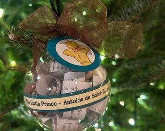 The Little Prince Book Ornament; Antoine de Saint-Exupéry; Literary Gift; Gift for Librarians; Teacher Gifts; Le Petit Prince