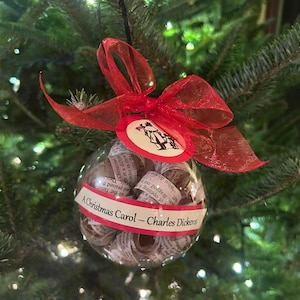 A Christmas Carol Book Ornament; Charles Dickens; Literary Gifts; Gifts for Librarians; Literary Ornament; Library Ornament