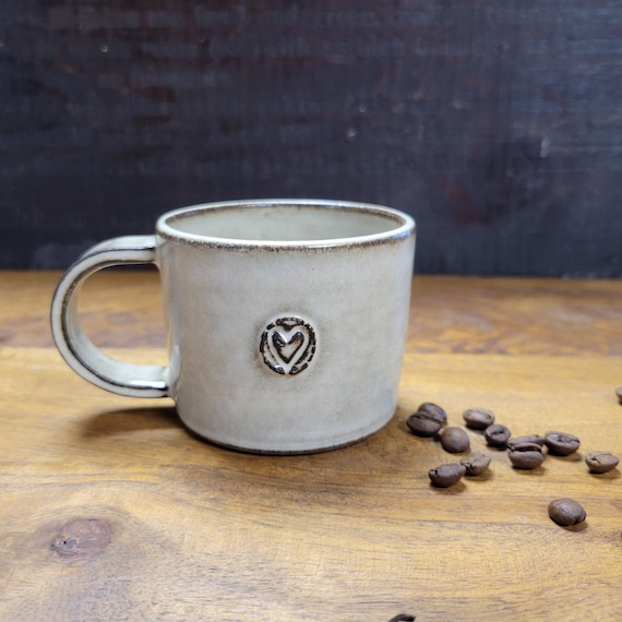 Cozy Heartfelt Mug – Handcrafted with Textured Love and Organic Charming Heart, 12 oz. Coffee/Tea Mug.