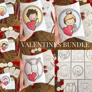 BUNDLE Valentines Colouring Set